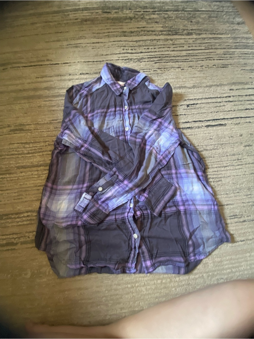 Mossimo Supply Co. Purple Plaid Button-Down Shirt